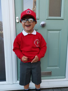 Tobi first day for school 2020 age 5.